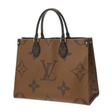 LOUIS VUITTON ルイヴィトン モノグラムリバース オンザゴー MM ブラウン M45321 レディース モノグラムキャンバス ハンドバッグ ABランク 中古 銀蔵