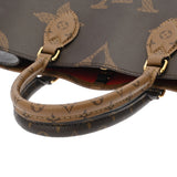 LOUIS VUITTON ルイヴィトン モノグラムリバース オンザゴー MM ブラウン M45321 レディース モノグラムキャンバス ハンドバッグ ABランク 中古 銀蔵