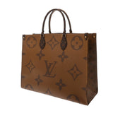 LOUIS VUITTON ルイヴィトン モノグラムジャイアント オンザゴー GM 2WAYトート ブラウン M45320 ユニセックス モノグラムキャンバス ハンドバッグ Aランク 中古 銀蔵