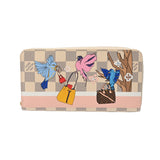 LOUIS VUITTON ルイヴィトン ダミエアズール ジッピーウォレット バード ホワイト N60139 レディース ダミエアズールキャンバス 長財布 Aランク 中古 銀蔵