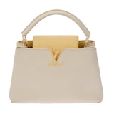 LOUIS VUITTON ルイヴィトン カプシーヌ MM アイボリー/イエロー N59883 レディース レザー ハンドバッグ Bランク 中古 銀蔵