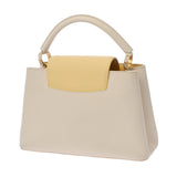 LOUIS VUITTON ルイヴィトン カプシーヌ MM アイボリー/イエロー N59883 レディース レザー ハンドバッグ Bランク 中古 銀蔵