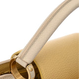 LOUIS VUITTON ルイヴィトン カプシーヌ MM アイボリー/イエロー N59883 レディース レザー ハンドバッグ Bランク 中古 銀蔵
