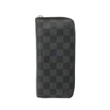 LOUIS VUITTON ルイヴィトン ダミエグラフィット ジッピーウォレット ヴェルティカル ブラック/グレー N63095 レディース ダミエグラフィットキャンバス 長財布 Bランク 中古 銀蔵
