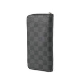 LOUIS VUITTON ルイヴィトン ダミエグラフィット ジッピーウォレット ヴェルティカル ブラック/グレー N63095 レディース ダミエグラフィットキャンバス 長財布 Bランク 中古 銀蔵