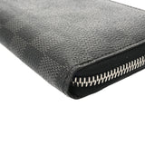 LOUIS VUITTON ルイヴィトン ダミエグラフィット ジッピーウォレット ヴェルティカル ブラック/グレー N63095 レディース ダミエグラフィットキャンバス 長財布 Bランク 中古 銀蔵