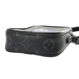 LOUIS VUITTON ルイヴィトン モノグラムエクリプス ダヌーブ PPM トランクプリント ブラック/ブルー M45928 メンズ モノグラムエクリプスキャンバス ショルダーバッグ Aランク 中古 銀蔵