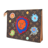 LOUIS VUITTON ルイヴィトン モノグラム トイレタリ―ポーチ 草間彌生コラボ ブラウン M81982 レディース モノグラムキャンバス アクセサリーポーチ Aランク 中古 銀蔵