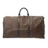 LOUIS VUITTON ルイヴィトン ダミエ キーポル バンドリエール 55 ブラウン N41414 ユニセックス ダミエキャンバス ボストンバッグ ABランク 中古 銀蔵