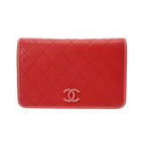 CHANEL シャネル マトラッセ チェーンウォレット レッド レディース レザー ショルダーバッグ Bランク 中古 銀蔵