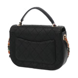 CHANEL シャネル マトラッセ 2WAYチェーンバッグ ブラック レディース キャビアスキン ショルダーバッグ ABランク 中古 銀蔵