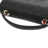 CHANEL シャネル マトラッセ 2WAYチェーンバッグ ブラック レディース キャビアスキン ショルダーバッグ ABランク 中古 銀蔵