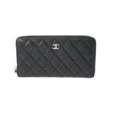 CHANEL シャネル マトラッセ クラシック ロングジップウォレット ブラック AP0242 レディース キャビアスキン 長財布 ABランク 中古 銀蔵