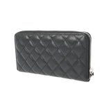 CHANEL シャネル マトラッセ クラシック ロングジップウォレット ブラック AP0242 レディース キャビアスキン 長財布 ABランク 中古 銀蔵