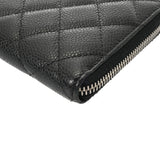 CHANEL シャネル マトラッセ クラシック ロングジップウォレット ブラック AP0242 レディース キャビアスキン 長財布 ABランク 中古 銀蔵