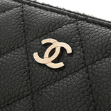 CHANEL シャネル マトラッセ クラシック ロングジップウォレット ブラック AP0242 レディース キャビアスキン 長財布 ABランク 中古 銀蔵