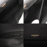 BURBERRY バーバリー チェーンショルダーバッグ ブラック/ホワイト ユニセックス レザー ショルダーバッグ Bランク 中古 銀蔵