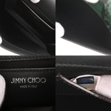 JIMMY CHOO ジミーチュウ チェーンショルダー グリーン レディース 型押しパイソン ショルダーバッグ Aランク 中古 銀蔵