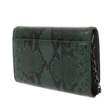 JIMMY CHOO ジミーチュウ チェーンショルダー グリーン レディース 型押しパイソン ショルダーバッグ Aランク 中古 銀蔵
