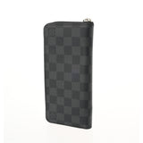 LOUIS VUITTON ルイヴィトン ダミエグラフィット ジッピーウォレット ヴェルティカル ブラック/グレー N63095 メンズ ダミエグラフィットキャンバス 長財布 ABランク 中古 銀蔵