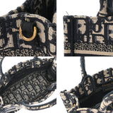 CHRISTIAN DIOR クリスチャンディオール ブックトート ミニ ネイビー S5573CRIN レディース オブリークキャンバス ハンドバッグ Aランク 中古 銀蔵