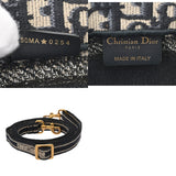 CHRISTIAN DIOR クリスチャンディオール ブックトート ミニ ネイビー S5573CRIN レディース オブリークキャンバス ハンドバッグ Aランク 中古 銀蔵