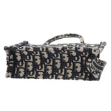 CHRISTIAN DIOR クリスチャンディオール ブックトート ミニ ネイビー S5573CRIN レディース オブリークキャンバス ハンドバッグ Aランク 中古 銀蔵