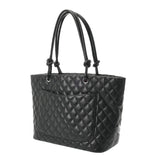 CHANEL シャネル カンボンライン ラージトート ブラック/ブラックエナメル A25169 レディース カーフ トートバッグ ABランク 中古 銀蔵