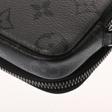 LOUIS VUITTON ルイヴィトン モノグラムエクリプス LVダブルフォンポーチ ブラック/グレー M69534 メンズ モノグラムエクリプスキャンバス ショルダーバッグ Aランク 中古 銀蔵