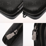 LOUIS VUITTON ルイヴィトン モノグラムエクリプス LVダブルフォンポーチ ブラック/グレー M69534 メンズ モノグラムエクリプスキャンバス ショルダーバッグ Aランク 中古 銀蔵