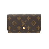 LOUIS VUITTON ルイヴィトン モノグラム ポルトモネジップ ブラウン M61735 レディース モノグラムキャンバス 長財布 Bランク 中古 銀蔵
