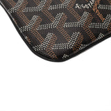 GOYARD ゴヤール セナ MM ブラック メンズ PVC レザー クラッチバッグ Aランク 中古 銀蔵