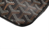 GOYARD ゴヤール セナ MM ブラック メンズ PVC レザー クラッチバッグ Aランク 中古 銀蔵