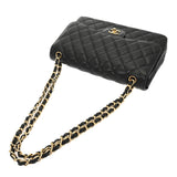 CHANEL シャネル マトラッセ チェーンショルダー 30cm Wフラップ ブラック A58600 レディース キャビアスキン ショルダーバッグ Aランク 中古 銀蔵