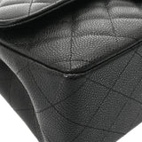 CHANEL シャネル マトラッセ チェーンショルダー 30cm Wフラップ ブラック A58600 レディース キャビアスキン ショルダーバッグ Aランク 中古 銀蔵
