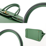 HERMES エルメス バーキン 35 グリーン □B刻印(1998年頃) ユニセックス クシュベル ハンドバッグ ABランク 中古 銀蔵