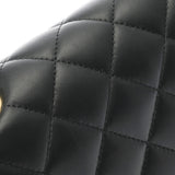 CHANEL シャネル マトラッセ Wフラップ チェーンショルダー 25cm ブラック A01112 レディース ラムスキン ショルダーバッグ Aランク 中古 銀蔵