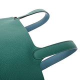 HERMES エルメス ピコタン ロック PM エクラ ヴェールヴェローヌ/ブルーノール D刻印(2019年頃) レディース トリヨンクレマンス ハンドバッグ Aランク 中古 銀蔵