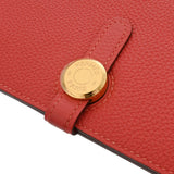 HERMES エルメス ドゴンロング ルージュピヴォワンヌ T刻印(2015年頃) ユニセックス トゴ 長財布 Aランク 中古 銀蔵