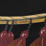 HERMES エルメス マキシツイリー BRAZIL ブラック/マルチ レディース シルク100％ スカーフ Aランク 中古 銀蔵