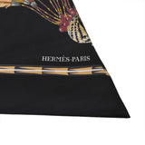 HERMES エルメス マキシツイリー BRAZIL ブラック/マルチ レディース シルク100％ スカーフ Aランク 中古 銀蔵