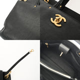 CHANEL シャネル マトラッセ 2WAYトート ブラック レディース キャビアスキン ハンドバッグ ABランク 中古 銀蔵