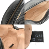 GUCCI グッチ GGマーモント ラウンドミニショルダー ブラック 550154 レディース カーフ ショルダーバッグ ABランク 中古 銀蔵