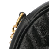 GUCCI グッチ GGマーモント ラウンドミニショルダー ブラック 550154 レディース カーフ ショルダーバッグ ABランク 中古 銀蔵