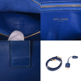 SAINT LAURENT サンローラン モノグラム カバス 2WAYバッグ ブルー 357395 レディース レザー ハンドバッグ Bランク 中古 銀蔵