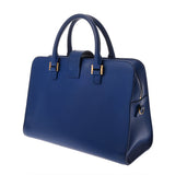 SAINT LAURENT サンローラン モノグラム カバス 2WAYバッグ ブルー 357395 レディース レザー ハンドバッグ Bランク 中古 銀蔵
