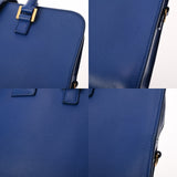 SAINT LAURENT サンローラン モノグラム カバス 2WAYバッグ ブルー 357395 レディース レザー ハンドバッグ Bランク 中古 銀蔵