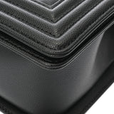 CHANEL シャネル ボーイシャネル チェーンショルダー 25cm ブラック A67086 レディース キャビアスキン ショルダーバッグ Aランク 中古 銀蔵
