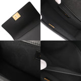 CHANEL シャネル ボーイシャネル チェーンショルダー 25cm ブラック A67086 レディース キャビアスキン ショルダーバッグ Aランク 中古 銀蔵