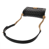 CHANEL シャネル ボーイシャネル チェーンショルダー 25cm ブラック A67086 レディース キャビアスキン ショルダーバッグ Aランク 中古 銀蔵
